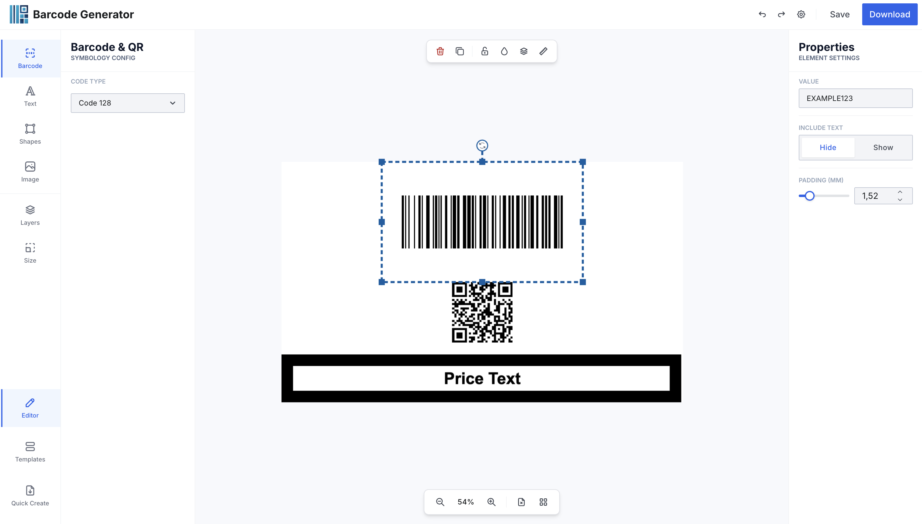 Generator Barcode screenshot 1