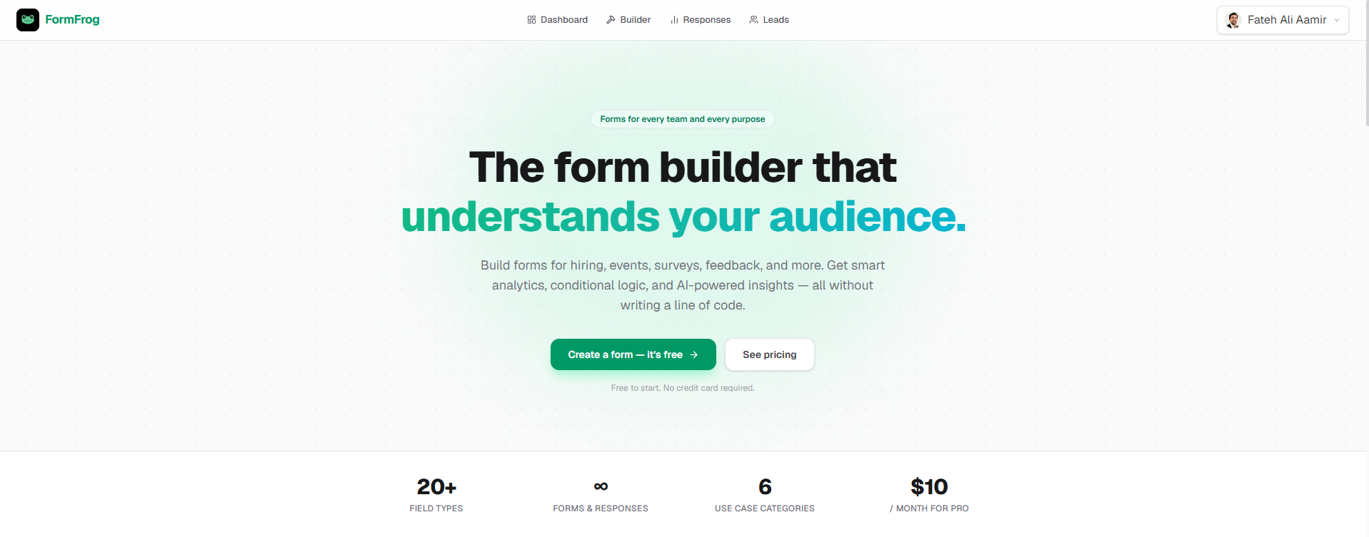 Form Frog screenshot 1