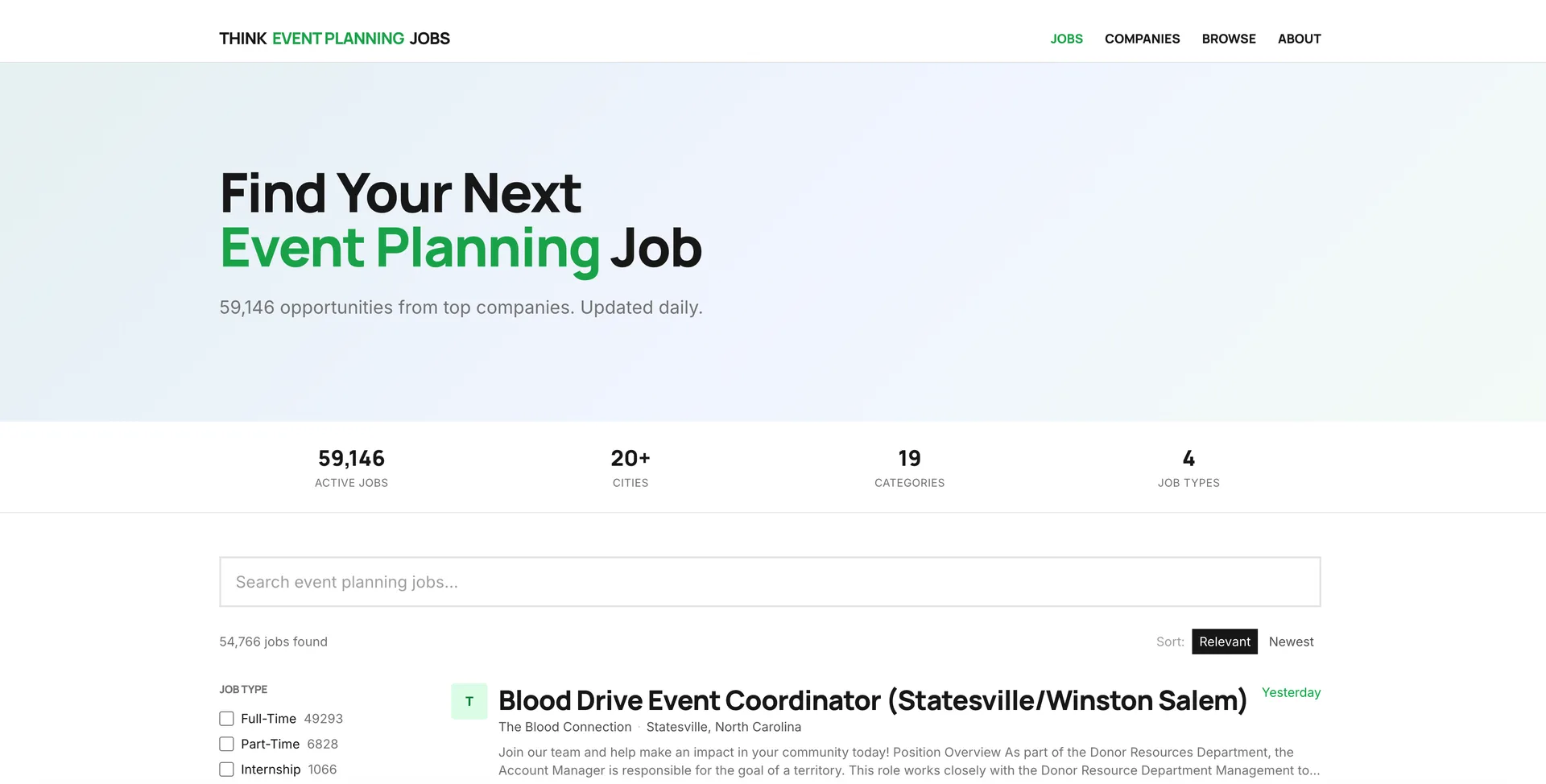 Think Event Planning Jobs