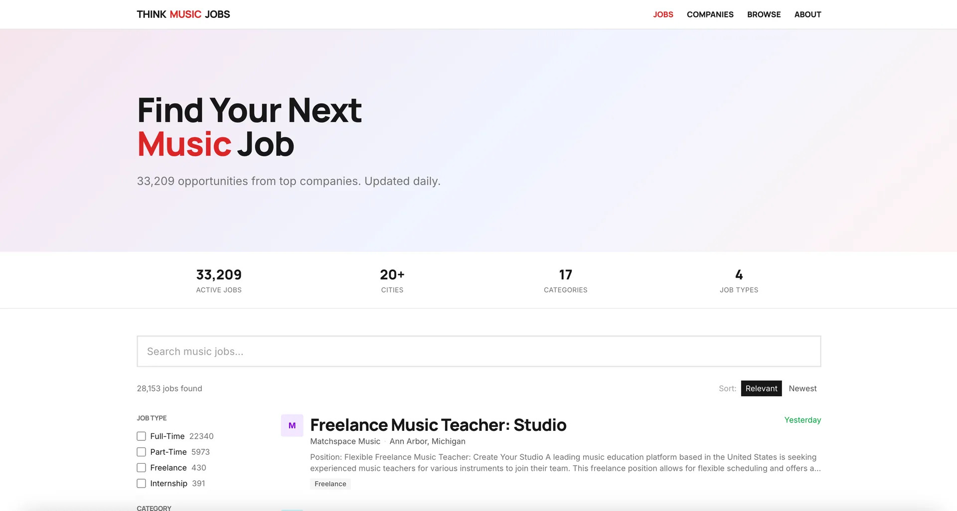 Think Music Jobs