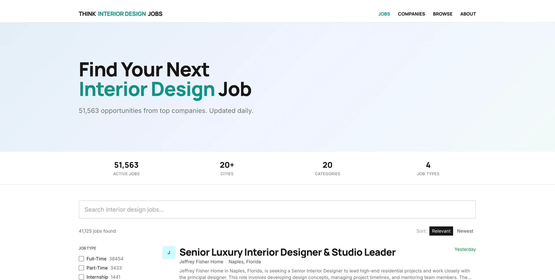 Think Interior Design Jobs